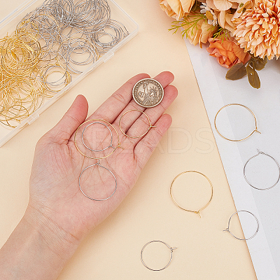 160Pcs 8 Style Brass Wine Glass Charm Rings KK-SP0001-34-1