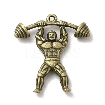 Tibetan Style Alloy Sport Pendants PALLOY-M217-43AB-1