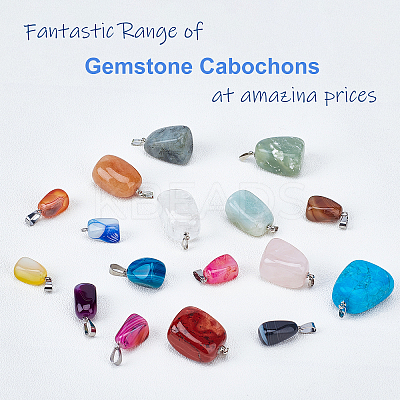 Natural Mixed Gemstone Pendants G-PH0001-07-1