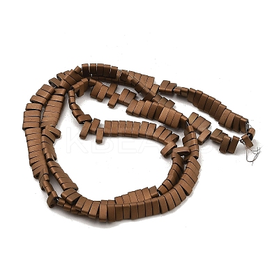 Electroplated Frosted Non-magnetic Synthetic Hematite Beads Strands G-G089-A01-11-1