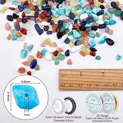 DIY Stretch Bracelets and Wire Wrapped Pendants Making Kits DIY-NB0001-99-1