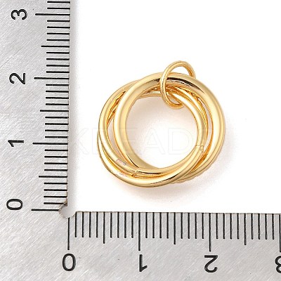Rack Plating Brass Micro Pave Cubic Zirconia Pendants KK-S396-64G-1