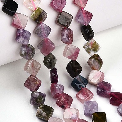Natural Multicolor Tourmaline Beads Strands G-T140-04A-1