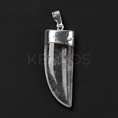 Natural Quartz Crystal Pendants G-P474-04S-07-1