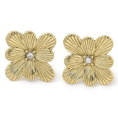 Ion Plating(IP) 304 Stainless Steel Stud Earrings EJEW-B109-05G-1