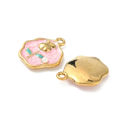 304 Stainless Steel Enamel Pendants STAS-I346-01G-02-1