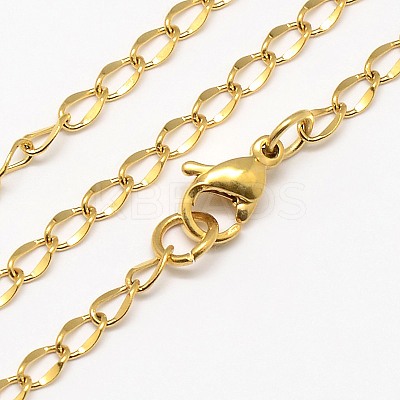 Trendy Men's 304 Stainless Steel Twisted Chain Necklaces LS-NJEW-M069-A-01-1