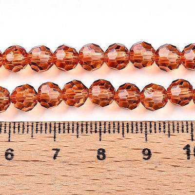 Baking Paint Transparent Glass Beads Strands LS-DGLA-A035-T6mm-A04-1