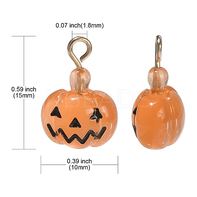 10Pcs Halloween Theme Transparent Resin Charms RESI-CJ0002-93-1
