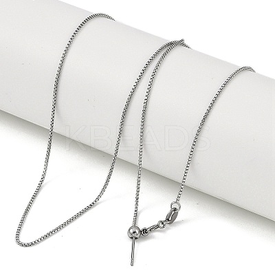 304 Stainless Steel Box Chains Necklaces NJEW-H042-09P-1