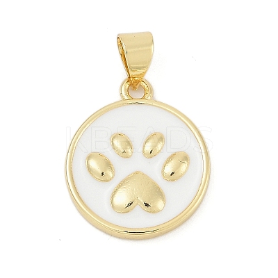 Brass Enamel Pendants KK-G522-45G-03-1