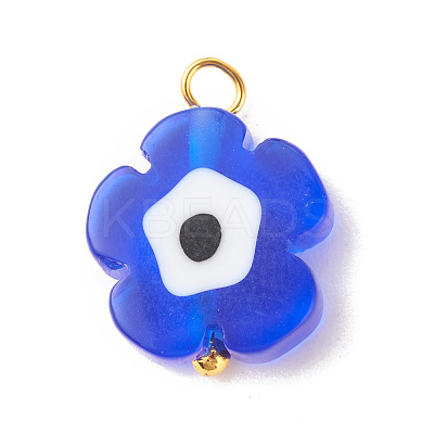 Handmade Millefiori Glass Pendant PALLOY-JF01342-1