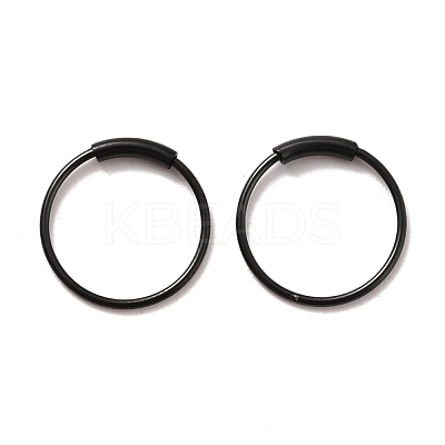 304 Stainless Steel Hoop Earrings Ion Plating(IP) STAS-Z037-02EB-1