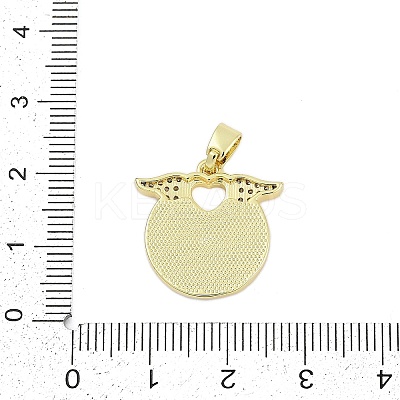 Brass Micro Pave Cubic Zirconia Pendants KK-I723-12G-1
