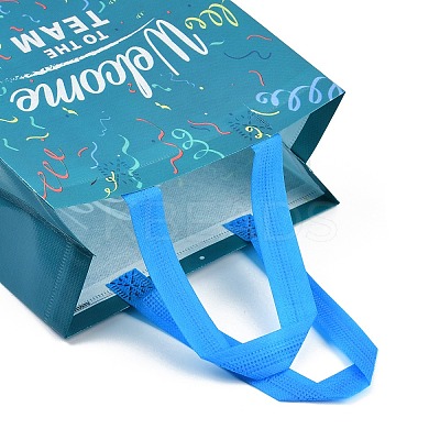 Printed Non-Woven Reusable Folding Wine Bottle Gift Bags with Handle ABAG-C012-04B-1