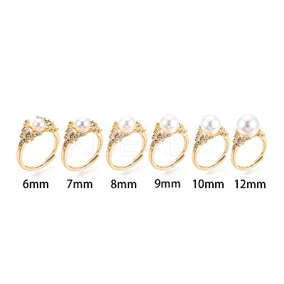 Flower Brass Micro Pave Cubic Zirconia Cup Peg Ring Settings KK-T076-09G-1