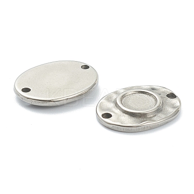 Non-Tarnish 304 Stainless Steel Cabochon Connector Settings STAS-P279-05P-1