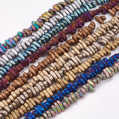 Electroplate Non-magnetic Synthetic Hematite Beads Strands G-P367-H-1
