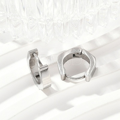 304 Stainless Steel Polishing Effect Hoop Earrings EJEW-M001-35P-1