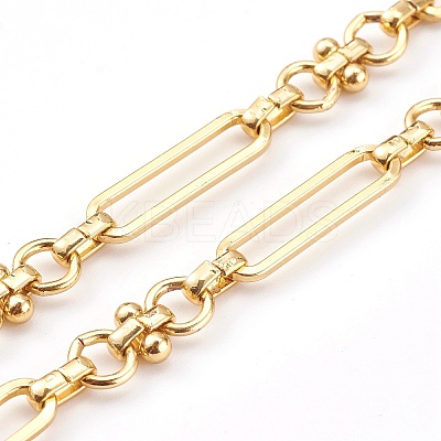 Brass Link Chain Necklaces NJEW-JN03365-1