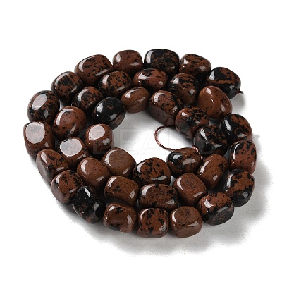 Natural Mahogany Obsidian Beads Strands LS-G-P497-01D-02-1
