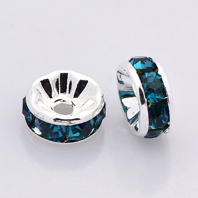 Brass Rhinestone Spacer Beads RB-A014-Z4mm-06S-NF-1