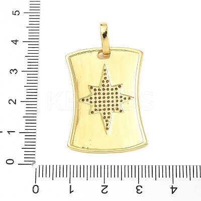 Brass Micro Pave Cubic Zirconia Pendants KK-C105-03G-1