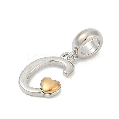 Brass European Dangle Charms LS-KK-Z097-01C-GP-1