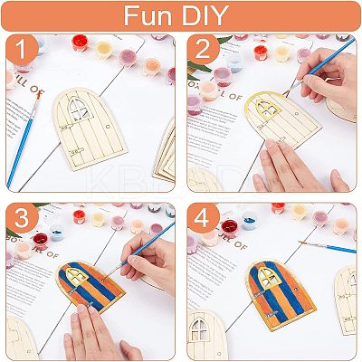 Wooden Fairy Door Decoration WOOD-NB0001-64A-1