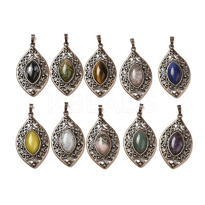 Natural Gemstone Pendants G-H065-3R-1