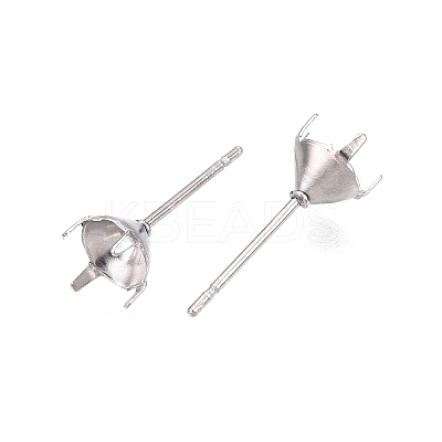 Non-Tarnish 316 Surgical Stainless Steel Stud Earring Setting X-STAS-S117-023B-1