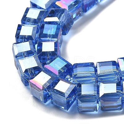 Electroplate Glass Beads Strands EGLA-H108-01A-AB05-1