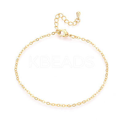 Brass Cable Chain Bracelets for Women LS-BJEW-N032-08F-G-1
