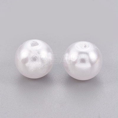 ABS Plastic Imitation Pearl Beads X-KY-G009-18mm-03-1