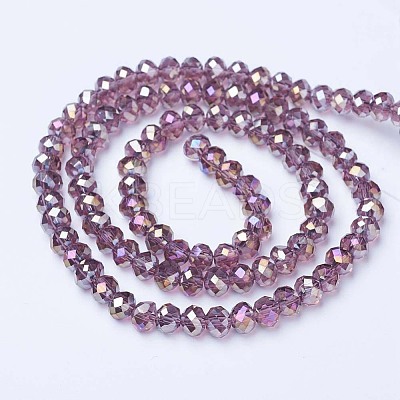 Electroplate Glass Beads Strands EGLA-A034-T10mm-B10-1
