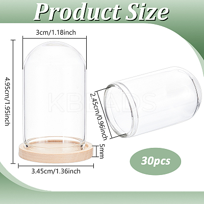 30Pcs Arch Glass Dome Cover AJEW-BC0008-85A-1