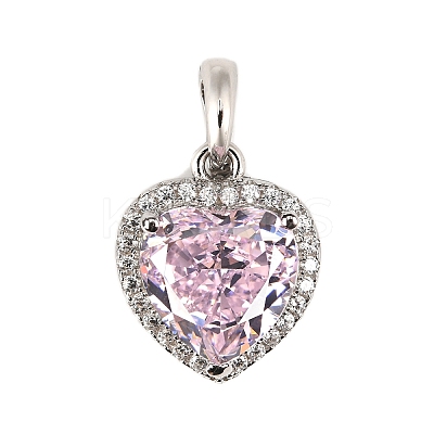 925 Sterling Silver Pave Cubic Zirconia Pendants STER-C015-01B-02-1