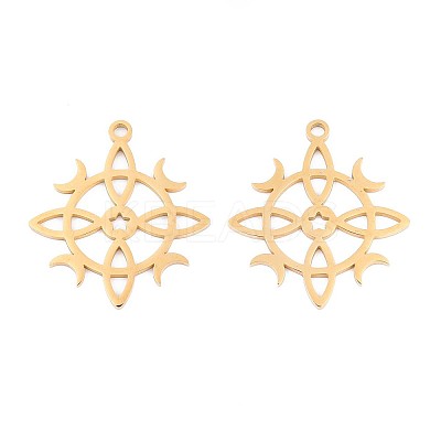 304 Stainless Steel Pendants STAS-N108-39G-1