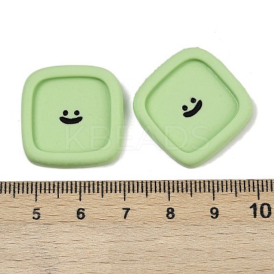 Smiling Face Resin Cabochons CRES-S372-01E-1