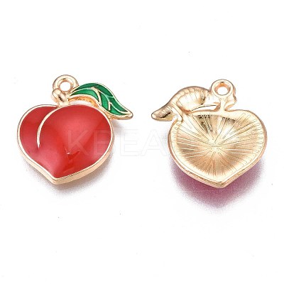 Rack Plating Alloy Enamel Pendants ENAM-S126-143D-1