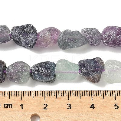 Raw Rough Natural Colorful Fluorite Beads Strands G-M453-D11-1