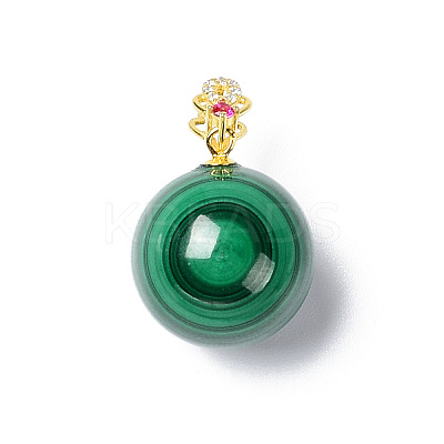 Natural Malachite Pendants G-C033-05G-1