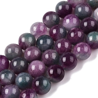 Dyed Natural White Jade Beads Strands G-T138-8mm-210-10-1