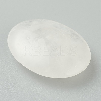 Natural Quartz Crystal Oval Palm Stone G-G973-05-1