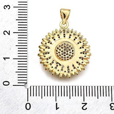 Rack Plating Brass Micro Pave Cubic Zirconia Pendants KK-K401-52B-G-1