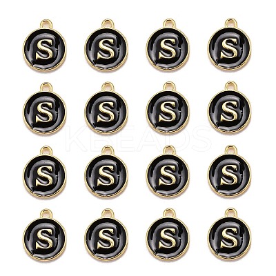 Golden Plated Alloy Charms LS-X-ENAM-S118-02S-1