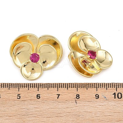 Brass Micro Pave Cubic Zirconia Pendants KK-G544-11G-1