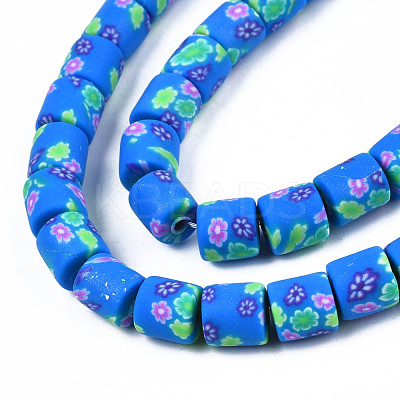 Handmade Polymer Clay Bead Strands CLAY-T020-10F-1
