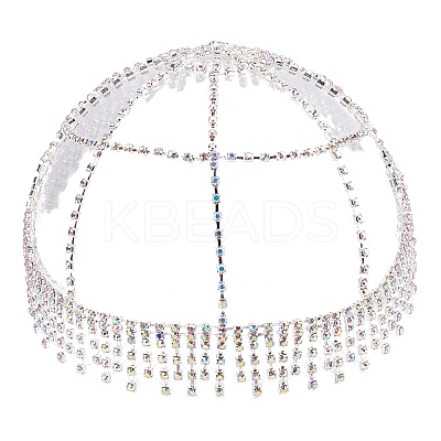 Alloy Rhinestone Mesh Headbands OHAR-WH20007-05P-01-1