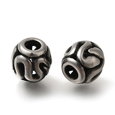 304 Stainless Steel European Beads STAS-D191-04G-AS-1